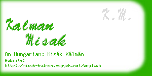 kalman misak business card