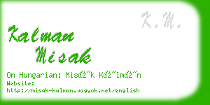 kalman misak business card